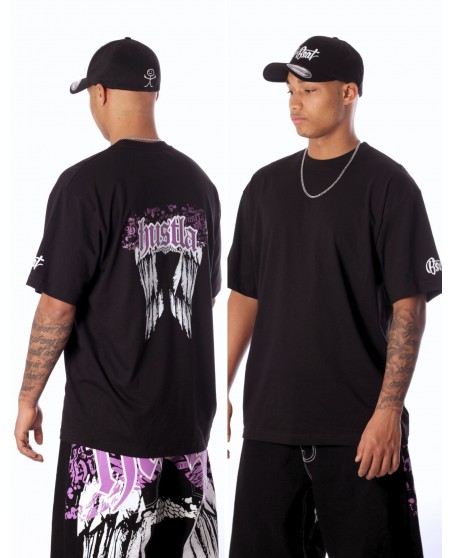 BSAT Hustla Baggy T-Shirt Black Purple Legendary Collection