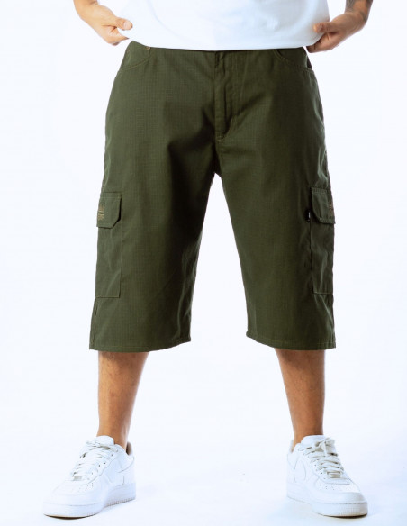 BSAT Baggy Fit Cargo Shorts Dark Olive