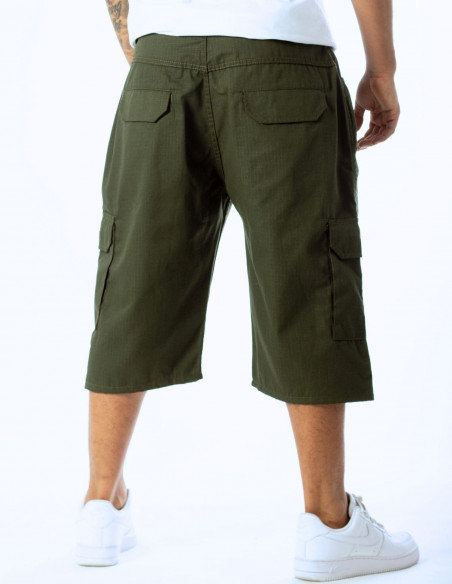 BSAT Baggy Fit Cargo Shorts Dark Olive