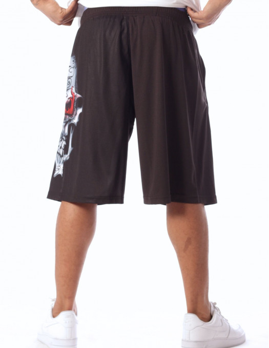 On Fire Skull Mesh Shorts by BSAT