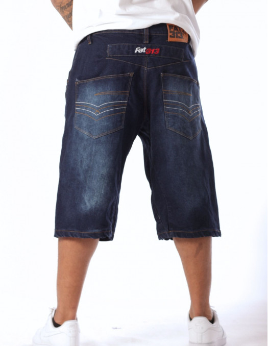 FAT313 Jorts Denim Shorts Dark Blue...