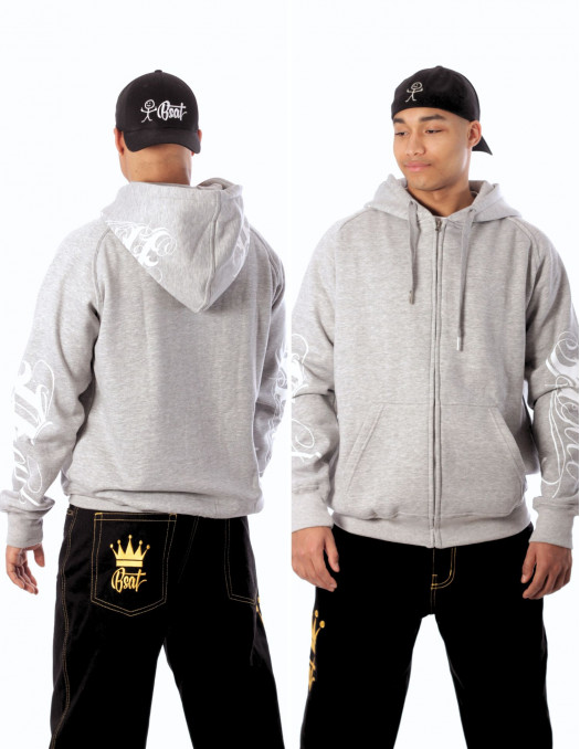 BSAT Art Script Hoodie Grey