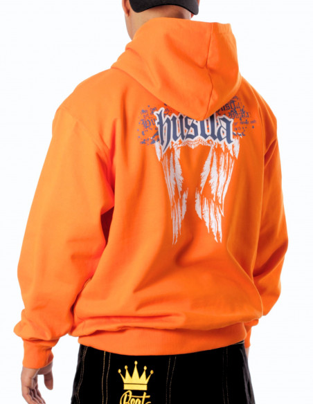 BSAT Orange Hustla Hoodie BluNWhite Legendary Collection