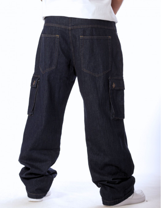 BSAT Cargo Denim Blue Jeans Baggy Fit