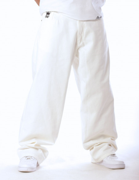 BSAT Bronx White Baggy Jeans