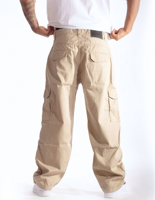 BSAT Combat Cargo Pants Beige Baggy Fit