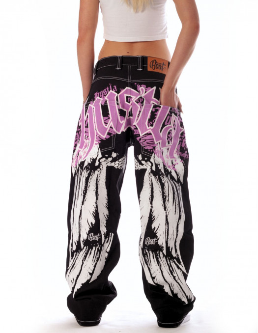 BSAT HUSTLA Royal Purple Baggy Jeans...