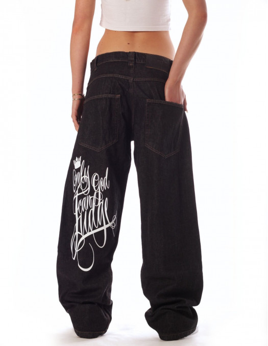 Baggy Only God Can Judge Washed Black...
