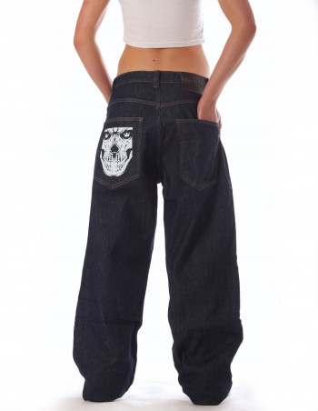 Indigo Blue Skull Baggy...
