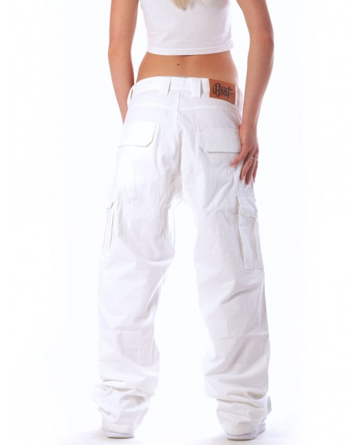 CPH X Baggy Cargo Pants White by BSAT