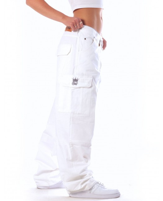 CPH X Baggy Cargo Pants White by BSAT