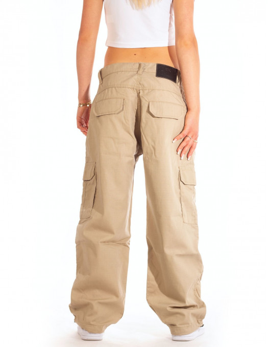 BSAT Combat Cargo Pants Beige Baggy Fit