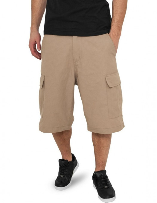 BSAT Baggy Fit Cargo Shorts Beige -...