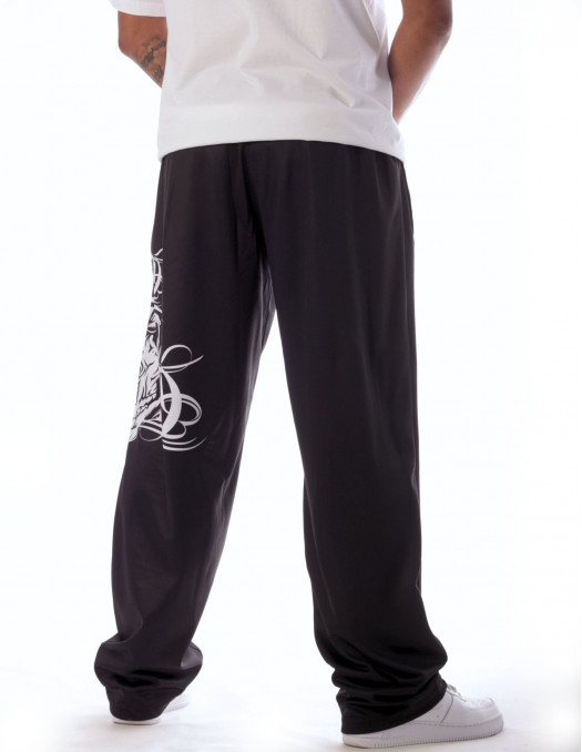 BSAT Cali Skull Mesh Pants Black n White