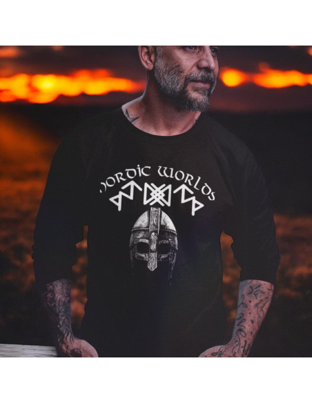 Alpha Helmet Longsleeve T-Shirt Black by Nordic Worlds *ULTRA LIMITED 1ST DROP*