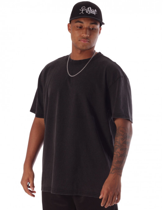 Baggy T-Shirt Acid Washed Black