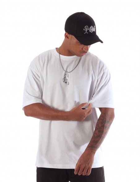 Stickman Skater Tee Baggy White by BSAT