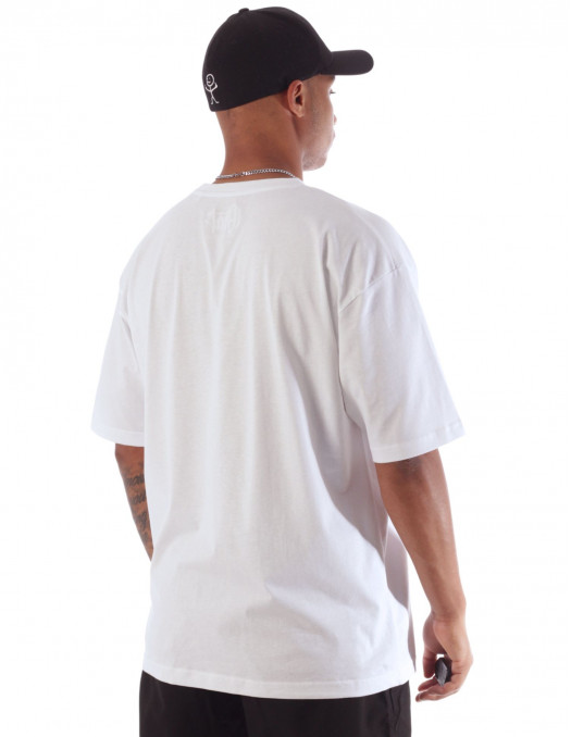 Stickman Skater Tee Baggy White by BSAT
