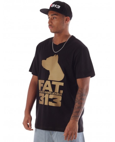 FAT313 Ultimate League T-Shirt Black n Gold Front *1st. edition*