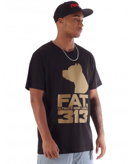 FAT313 Ultimate League T-Shirt Black n Gold Front *1st. edition*