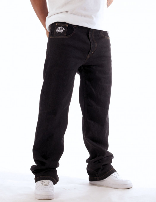 Hands of Skull BSAT Loose Jeans Black...