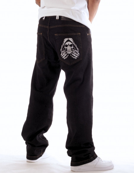 Hands of Skull BSAT Loose Jeans Black *LIMITED EDITION*