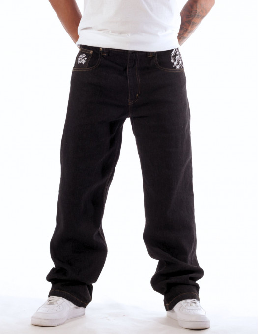 Hands of Skull BSAT Loose Jeans Black...