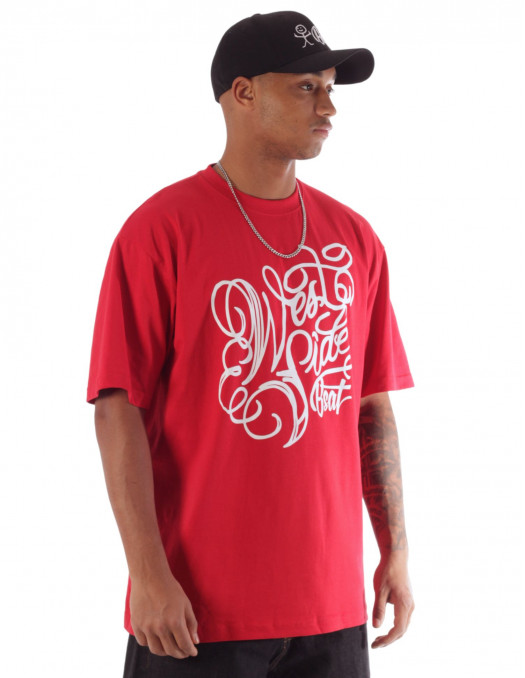 BSAT Westside T-Shirt Red Organic Cotton