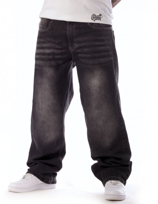 BSAT Bronx Baggy Jeans Grey Washed Denim