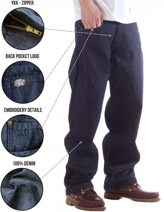 BSAT X-Loose Indigo Blue Forge Jeans