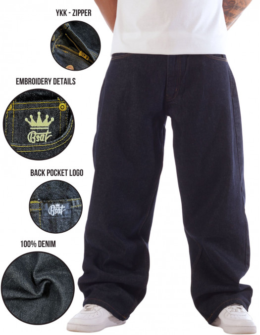 BSAT Bronx Baggy Jeans Indigo Blue