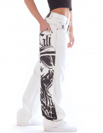 BSAT Cali Skull White Baggy...