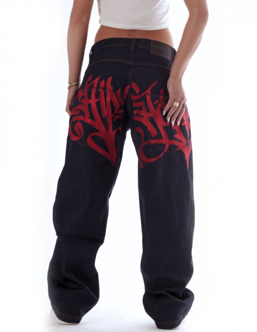 Baggy Hip Hop Jeans Embroidered...