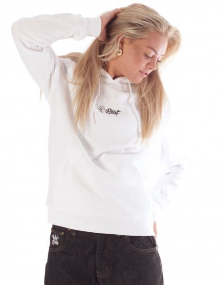BSAT Stickman Logo Hoodie White