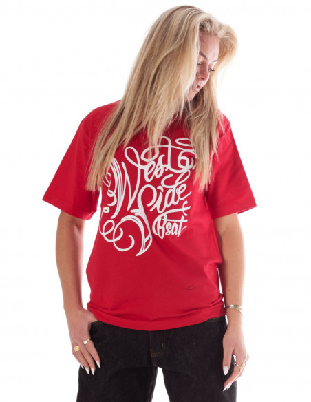 BSAT Westside T-Shirt Red Organic Cotton