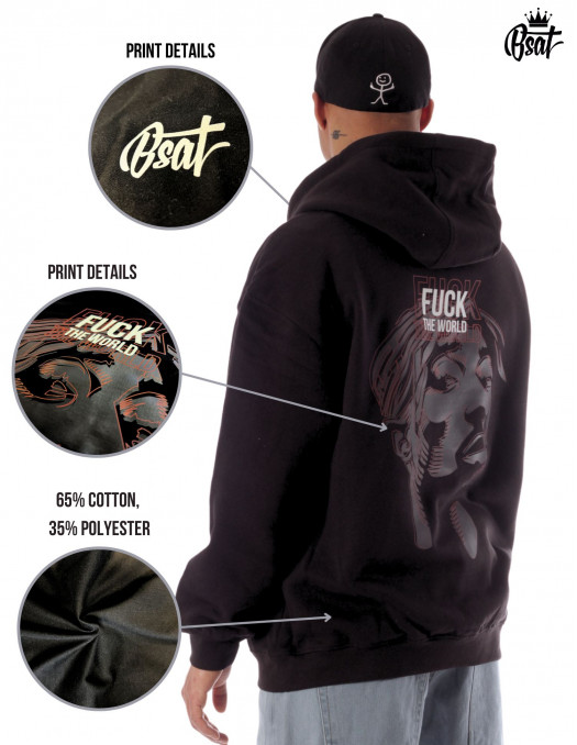 BSAT Tupac Hoodie Black