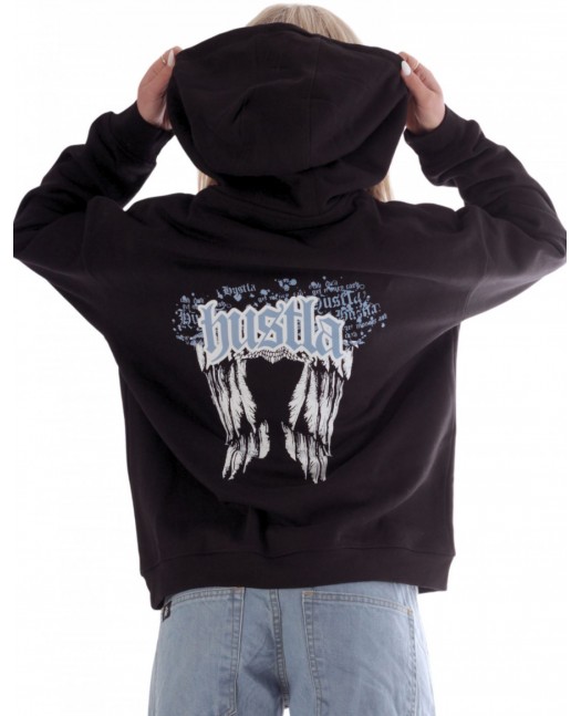 BSAT Black Hustla Hoodie BlueNWhite...
