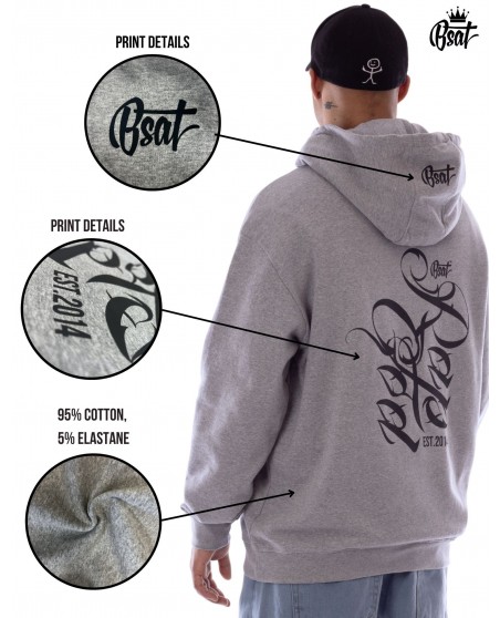 RAP GOD Hoodie GreyNBlack by BSAT