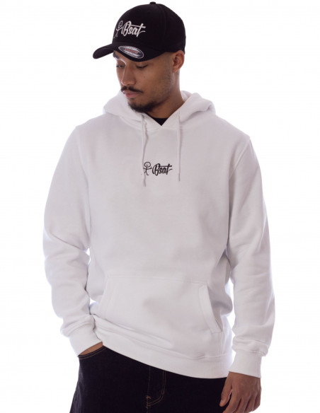 BSAT Stickman Logo Hoodie White