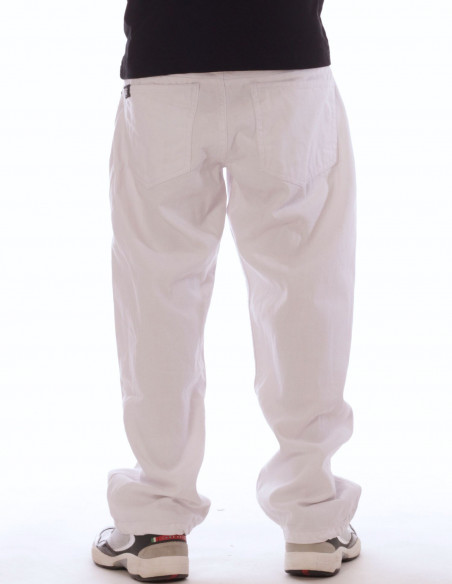 BSAT Medium Baggy White Jeans Paris Floors