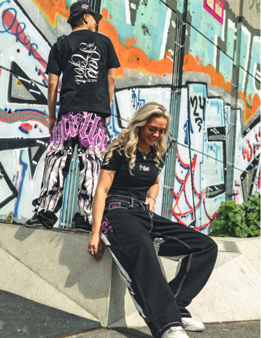 BSAT HUSTLA Royal Purple Baggy Jeans...