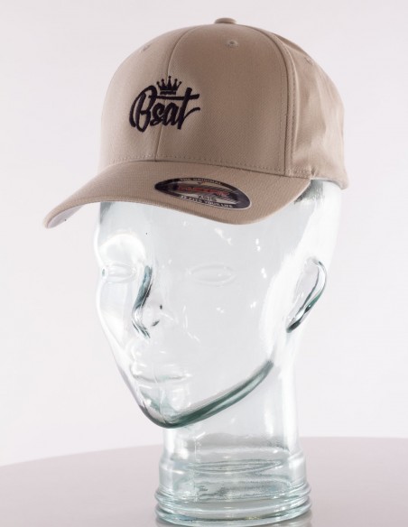 BSAT Bronx Crown Embroidery Cap Athletic Shape Beige