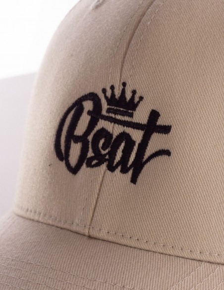 BSAT Bronx Crown Embroidery Cap Athletic Shape Beige