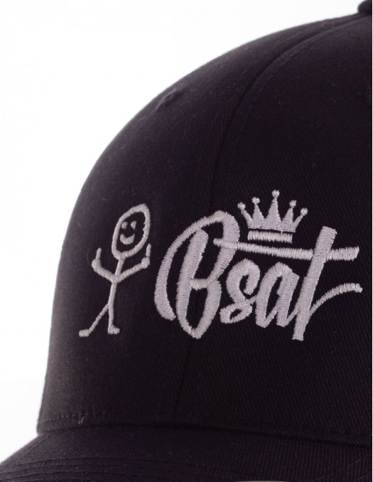 BSAT Stickman Embroidery Cap Shape Black