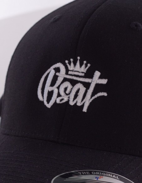 BSAT Bronx Crown Embroidery Cap Athletic Shape Black