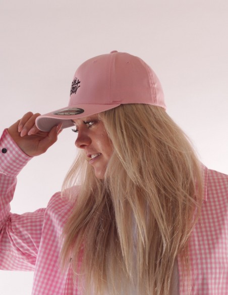 BSAT Bronx Crown Embroidery Cap Athletic Shape Pink Rose