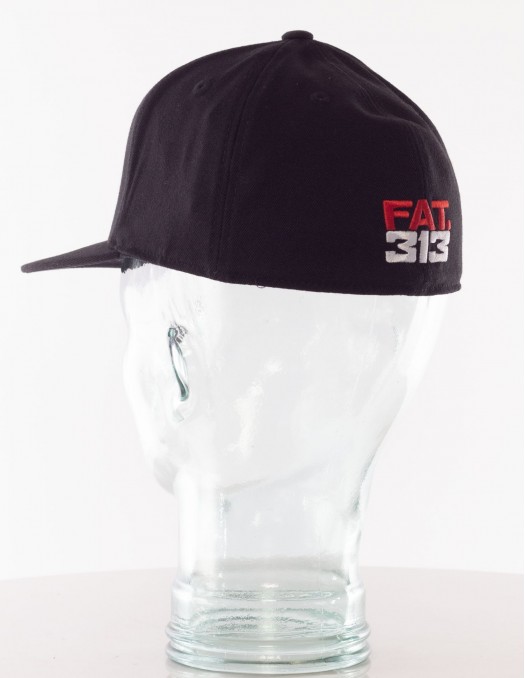 FAT313 Logo Dog Embroidery Cap Black