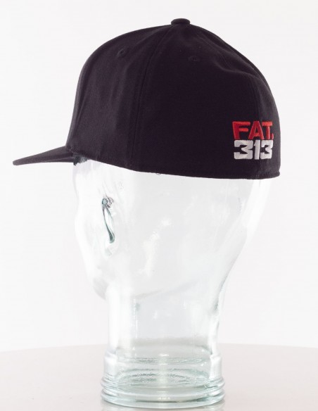 FAT313 Logo Dog Embroidery Cap Black