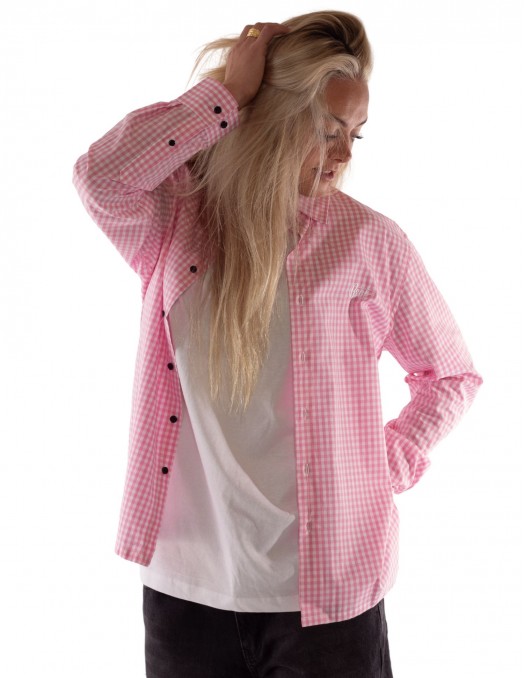 BSAT Studio Shirt – Micro Check Pink