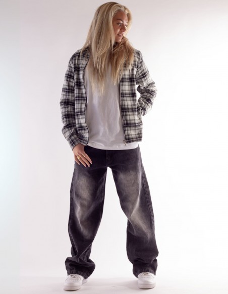 BSAT Studio Flannel Zip Shirt – Grid Olive